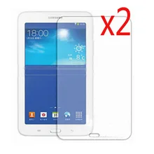 2x пленка+ 2x ткань, в розницу посылка прозрачный ЖК-дисплей Экран Защитная Плёнки для Samsung Galaxy Tab 3 Lite 7,0 T110 T111 7"