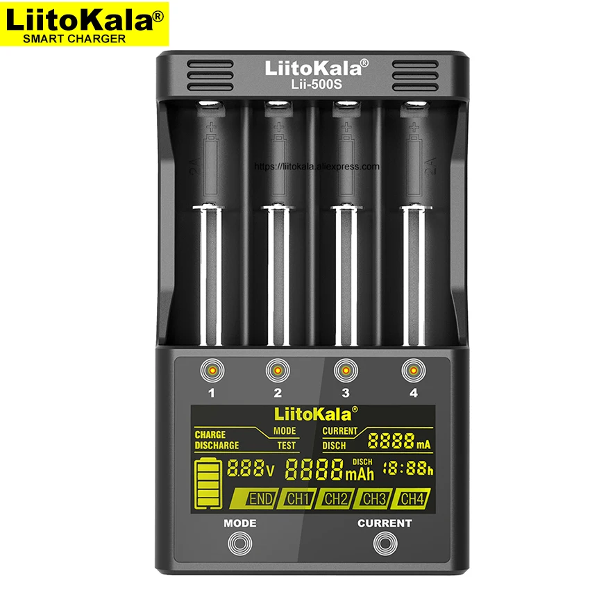 Зарядное устройство для аккумуляторов Liitokala Lii S4 LCD Зарядка 18650 3 7 V 18350 26650 NiMH