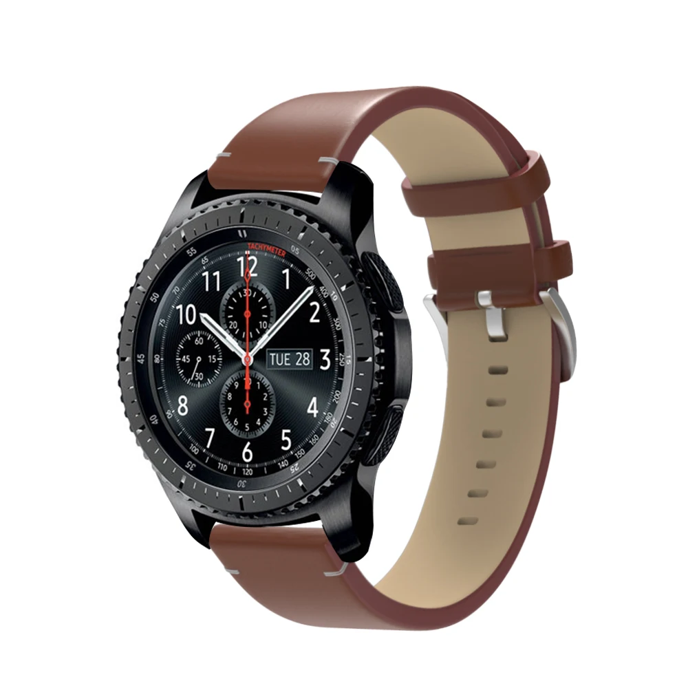JKER 22 мм ремешок из натуральной кожи для samsung Galaxy Watch 46 мм/samsung S3/huawei Watch 2/Amazfit Huami спортивный ремешок для часов Ремешок