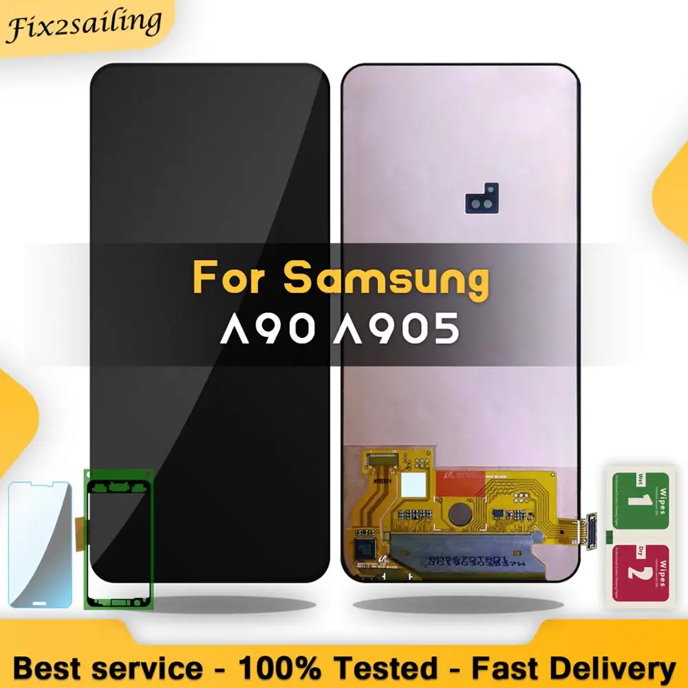 

LCD SUPER AMOLED For Samsung Galaxy A90 A905 A905F SM-A905 Display Touch Screen Digitizer Assembly