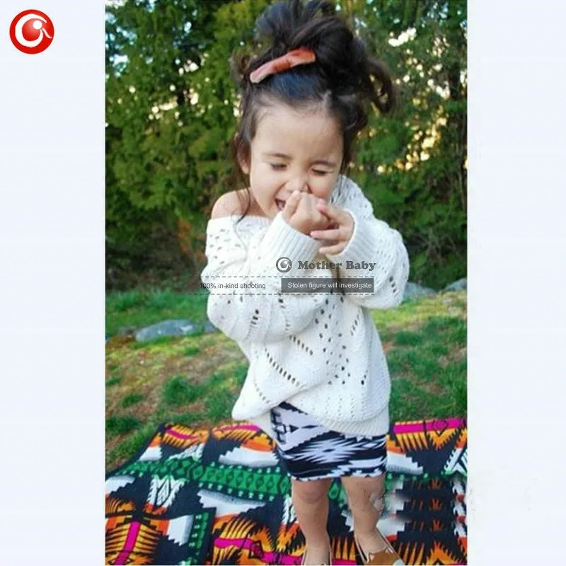 12M-5Y Baby Girls Pullover Sweaters Whiter Cotton Kids Knit Cardigan Clothing Hollow Out Children\'s Long Sleeve Jumper Clothes (4)