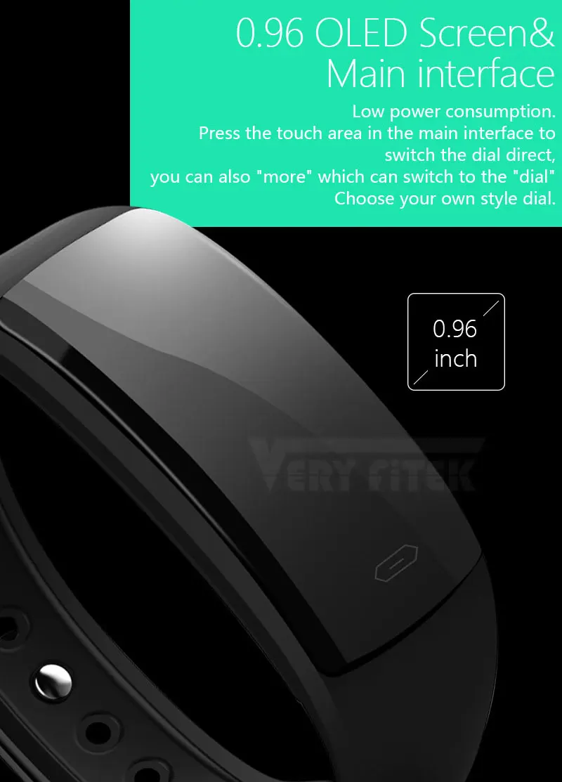 VERYFiTEK V12 Fitness Bracelet IP67 Life Waterproof Smartband Heart Rate Blood Pressure Oxygen Monitor Smart Wristband Tracker (3)
