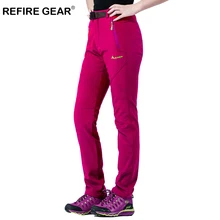 Refire Шестерни открытый Водонепроницаемый Брюки для девочек Для женщин теплые ветрозащитные Лыжный Спорт флис Брюки для девочек женские Рыбалка Восхождение Отдых Походные кальсоны
