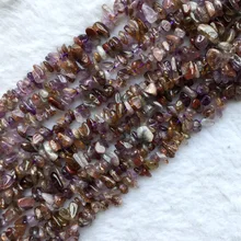 Натуральные Золотые фиолетовые титановые какосенитовые бусины с чипом Самородок, подходят для ювелирных изделий 3x8 мм 1" 05587
