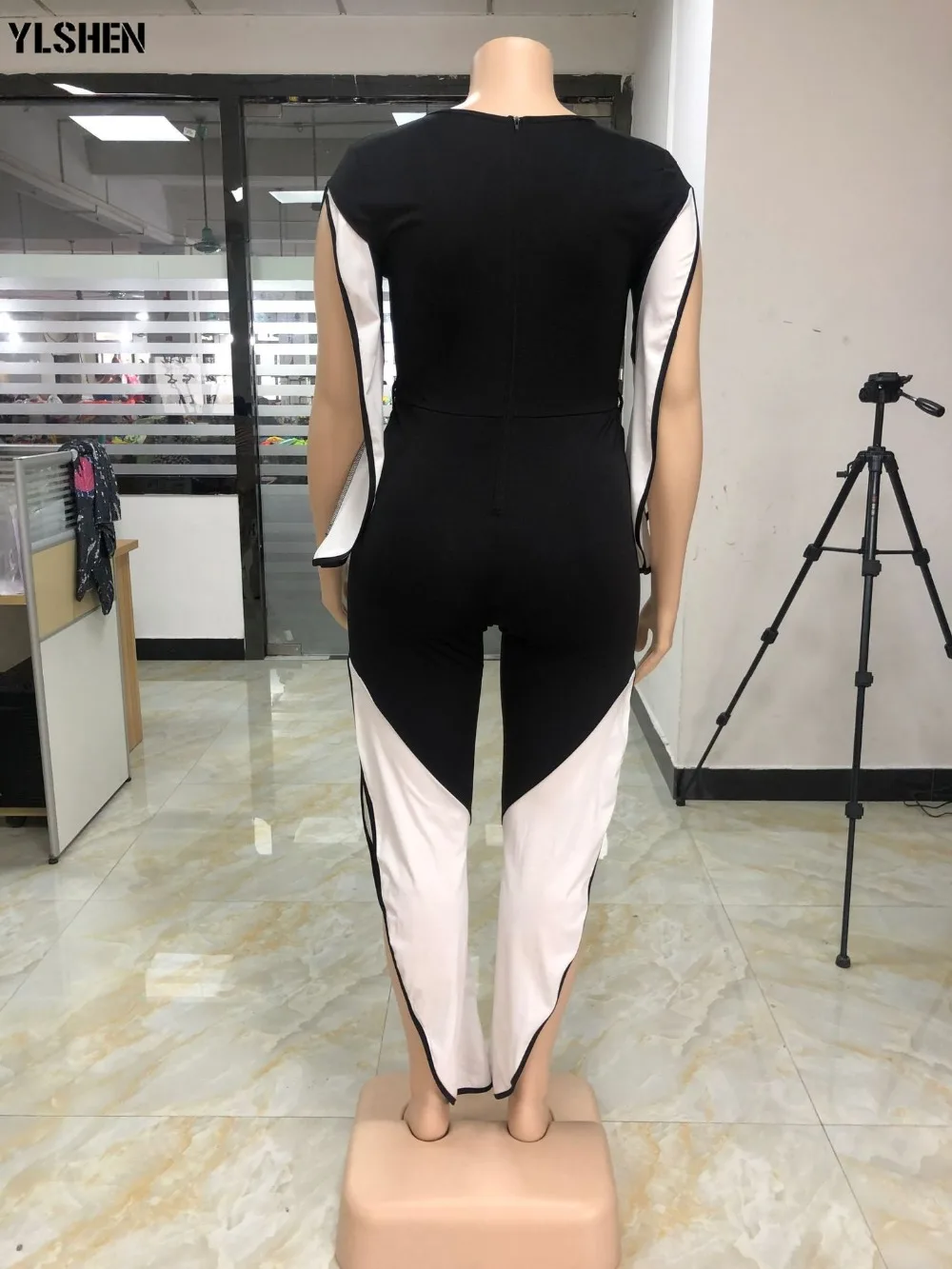 2019 Summer African Jumpsuit Sexy High Waist Split Ladies Jumpsuits Plus Size African Dresses for Women Dashiki Clothes Outfits 07