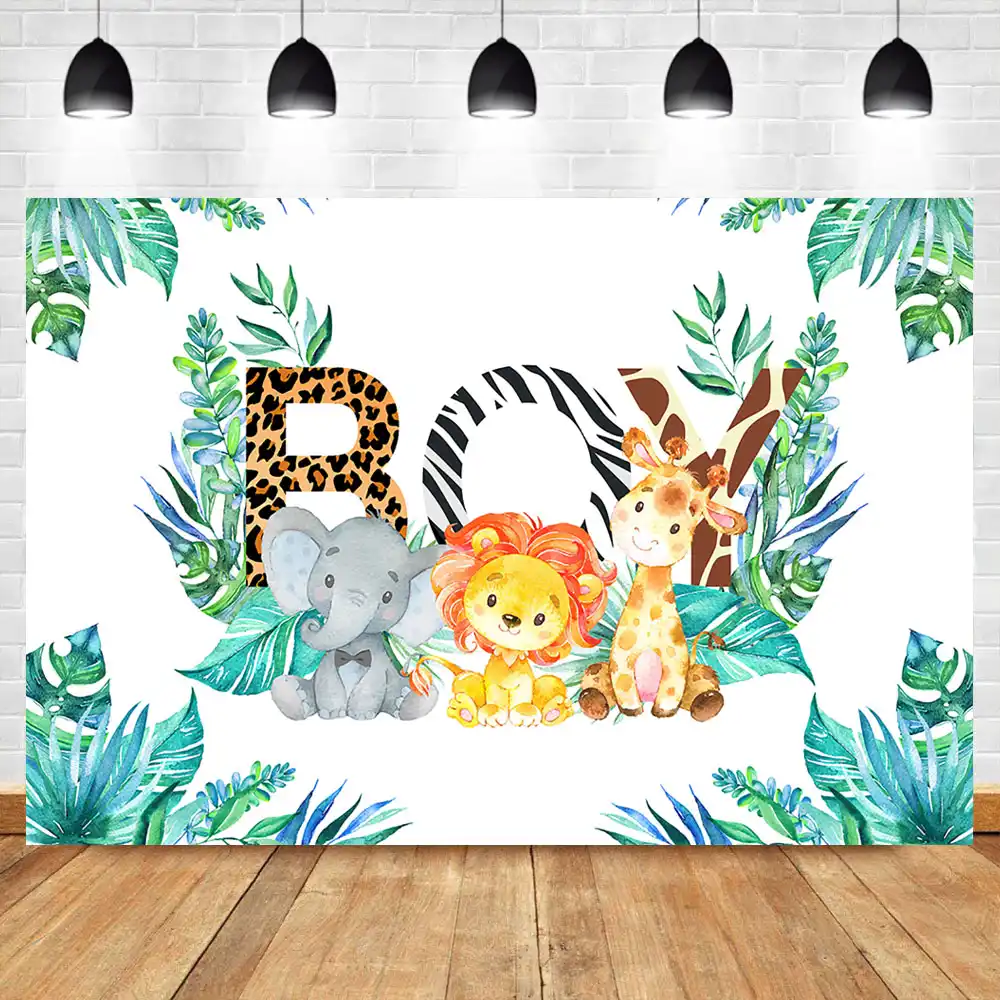 safari backdrop for baby shower