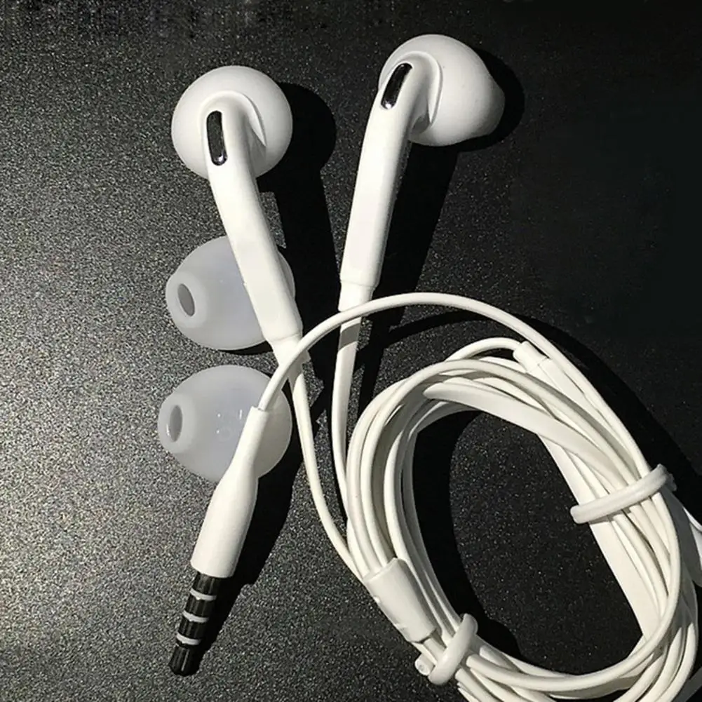 Проводные наушники 3 5 мм с басами микрофоном регулятор громкости для Iphone Xiaomi samsung