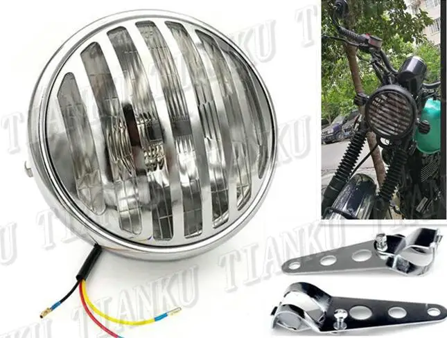 Металлические решетки " головной свет лампы+ крепление для Yamaha Vstar 400 650 1100 1300 Virago Xv 250 535 750 1100 Road Star на заказ