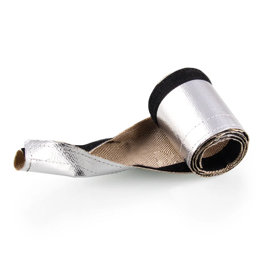 

910MM x 85MM Metallic Heat Shield Thermal Sleeve Insulated Wire Hose Cover