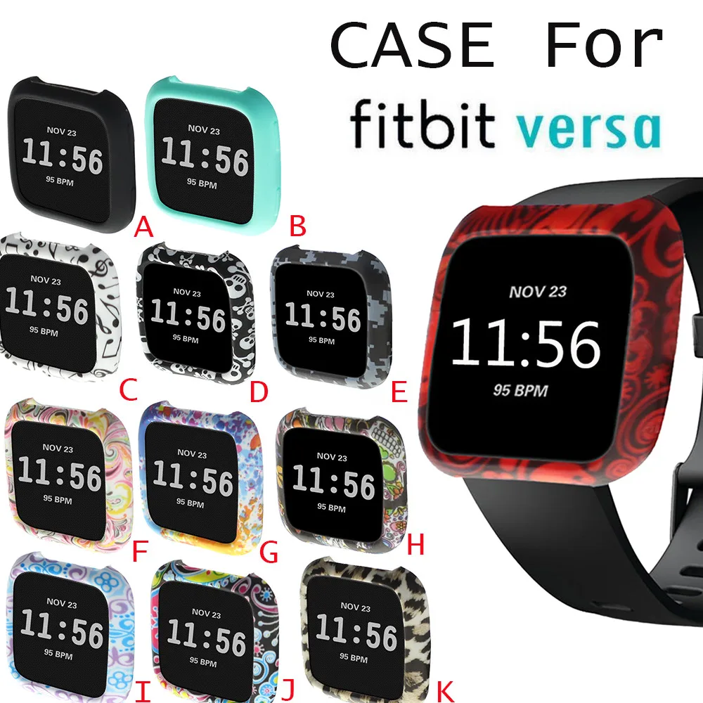 Силиконовый чехол из ТПУ корпуса часов гвардии протектор для Fitbit Versa смарт