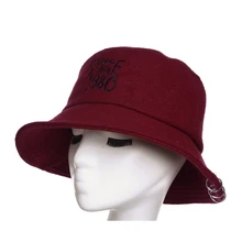 Осенне-зимнее модное железное кольцо, шапки-ведерки, уличные шапки для отдыха, унисекс, стильные хип-хоп шапки-ведерки для женщин