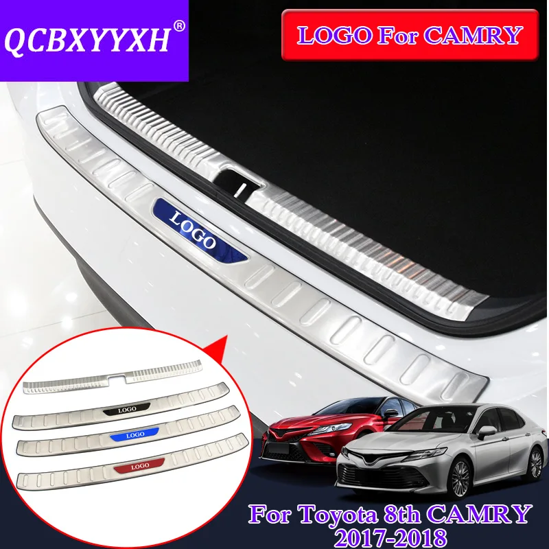 

QCBXYYXH Car Styling Internal And External Car Rear Door threshold Trim Decoration Accessory For Toyota Camry 2017 2018