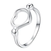 love heart shiny Silver plated Ring Fashion Jewerly Ring Women&Men , /XBAUNXQD IAEHOJZQ