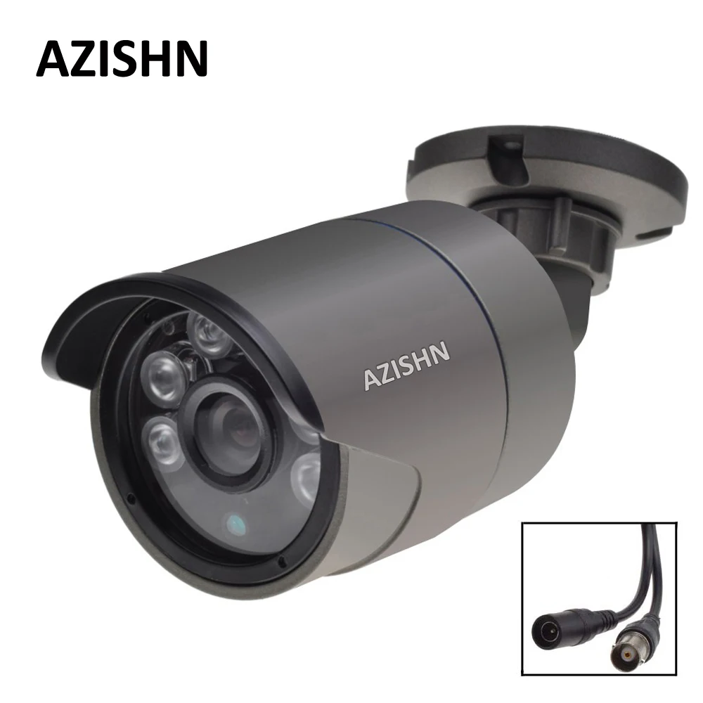 AZISHN CCTV AHD камера высокой четкости 5MP 1/2. 7 дюймов SC5239 металлический датчик IP66 6 шт. ИК светодиоды камеры видеонаблюдения IR Cut