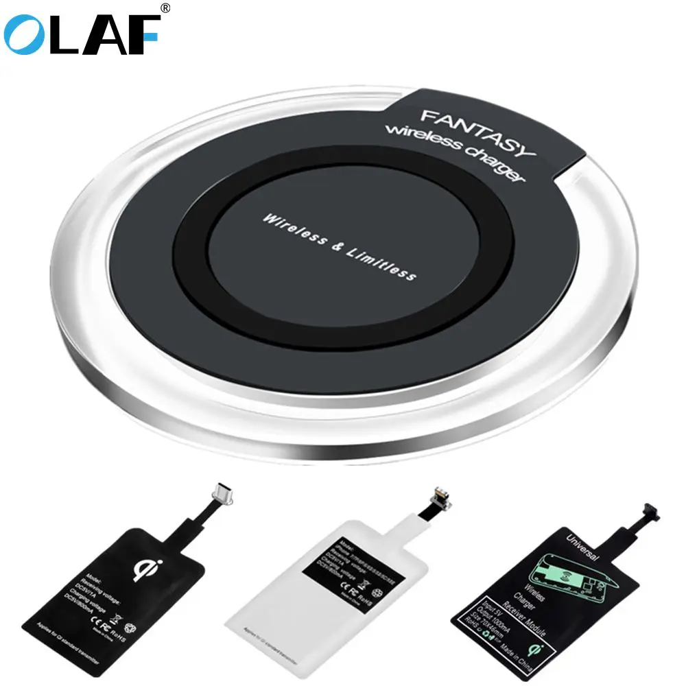OLAF Wireless Charger for iPhone XS Max X XR 8 Plus USB Charging pad for Samsung S9 S8 Note 9 Xiaomi Phone Qi Wirless Charger