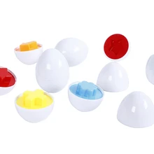 Brinquedo Educacional das crianças Sabedoria Emparelhamento Ovo Ovo Inteligente Rotating Reconhecer Forma de Ovo Cor menina brinquedos para crianças brinquedos de alimentos