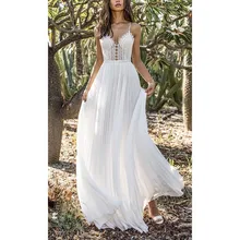 Vestido de verano blanco sólido tirantes finos, blanco, sukienki na, wesele, damskie