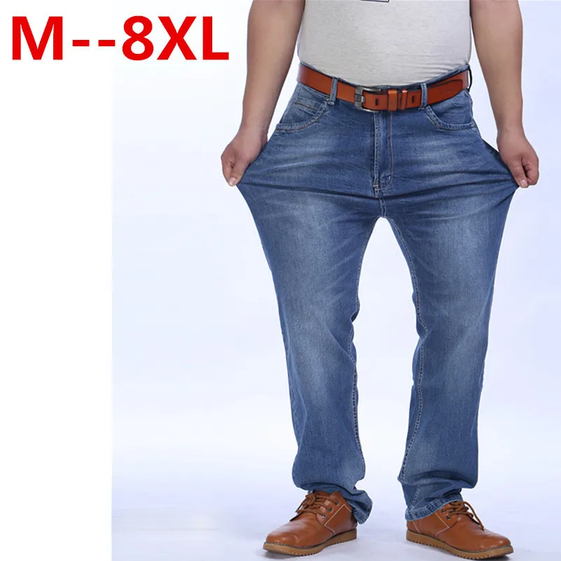 2017 плюс Taille 9XL 8XL 7XL 5XL Hommes тонкий Повседневное Pantalon elastique Hommes де джинсы Bleu Qualite брендовые джинсы для мужчин