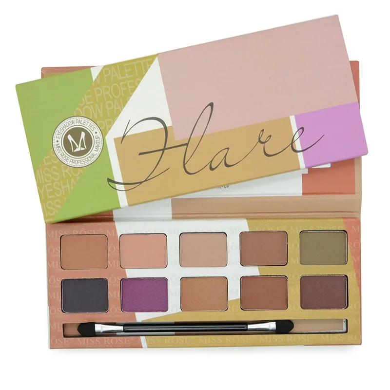 Miss Rose New Nude 10 Colors Eyeshadow Maquiagem Palette Matte Makeup Set Cosmetics Beauty Earth Color Eyeshadow Palette