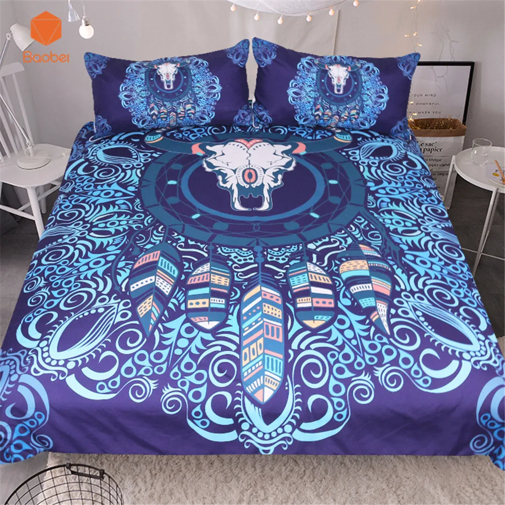 

3Pcs Bohemia Bedding Set Dreamcatcher Soft King Queen Duvet Cover sets with pillowcases Quilt Cover Mandala Home TextileSJ154