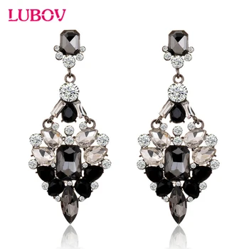 

Big Crystal Rhinestone Stud Earring Trendy stud Earrings for Women Birthday Christmas Gift Fast Shipping 7.8x3.3cm 2018 New