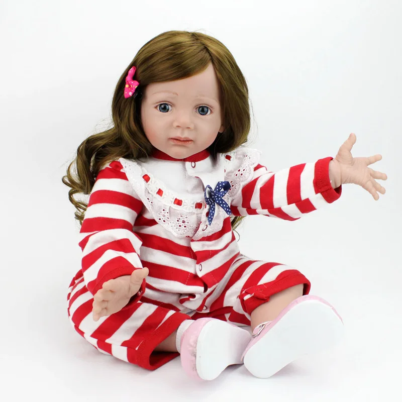 

Princess Doll 23inch Silicone Reborn Baby Doll Toys 60cm Realistic Alive Baby Doll Reborn Babies Lifelike Newborn Playmate Toys
