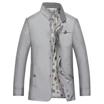 

2018 New Arrived Middle-aged Jackets Male Casual Cotton Coats Top Grade Mid Autumn Men's Business Stand Collar Jacket