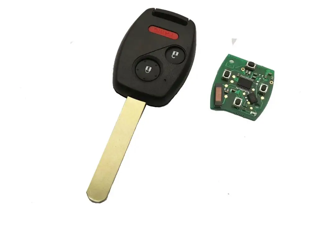 QCONTROL Автомобильный Дистанционный ключ Костюм для Honda CE0891 HLIK-1T Accord Элемент пилот Pilot HR-V Fit Insight городской Джаз Одиссея Fleed 433 МГц - Цвет: 2plus1 Buttons