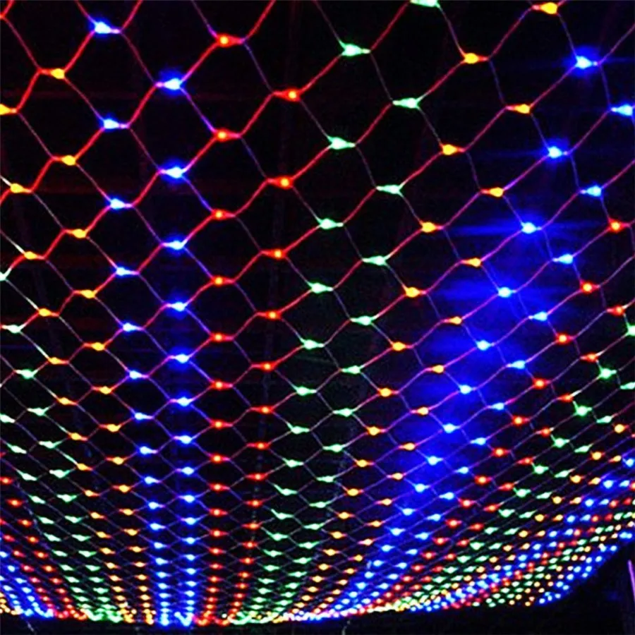 

BEIAIDI 6X4M Star Net Led String Light Window Curtain Mesh Fairy Light Outdoor Christmas String Garland Wedding Holiday Lighting