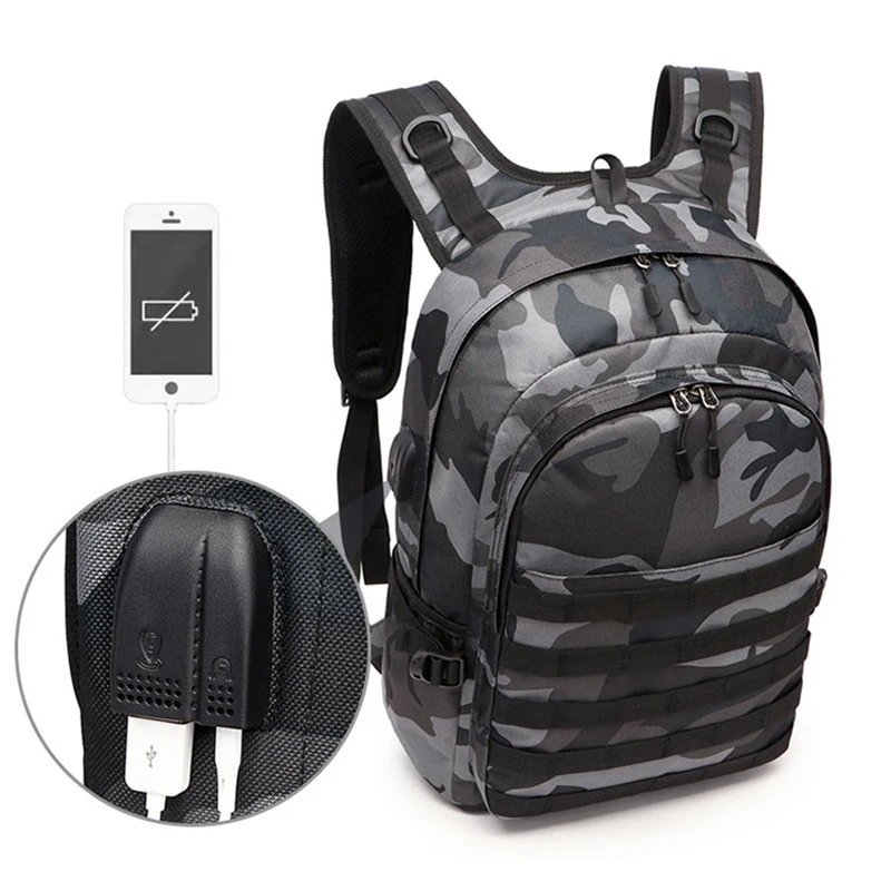 Günstig Taktische Militärische Armee Rucksack PUBG Playerunknown der Schlachtfelder Rucksäcke Ebene 3 Cosplay Outdoor 15,6 Zoll Laptop USB Taschen