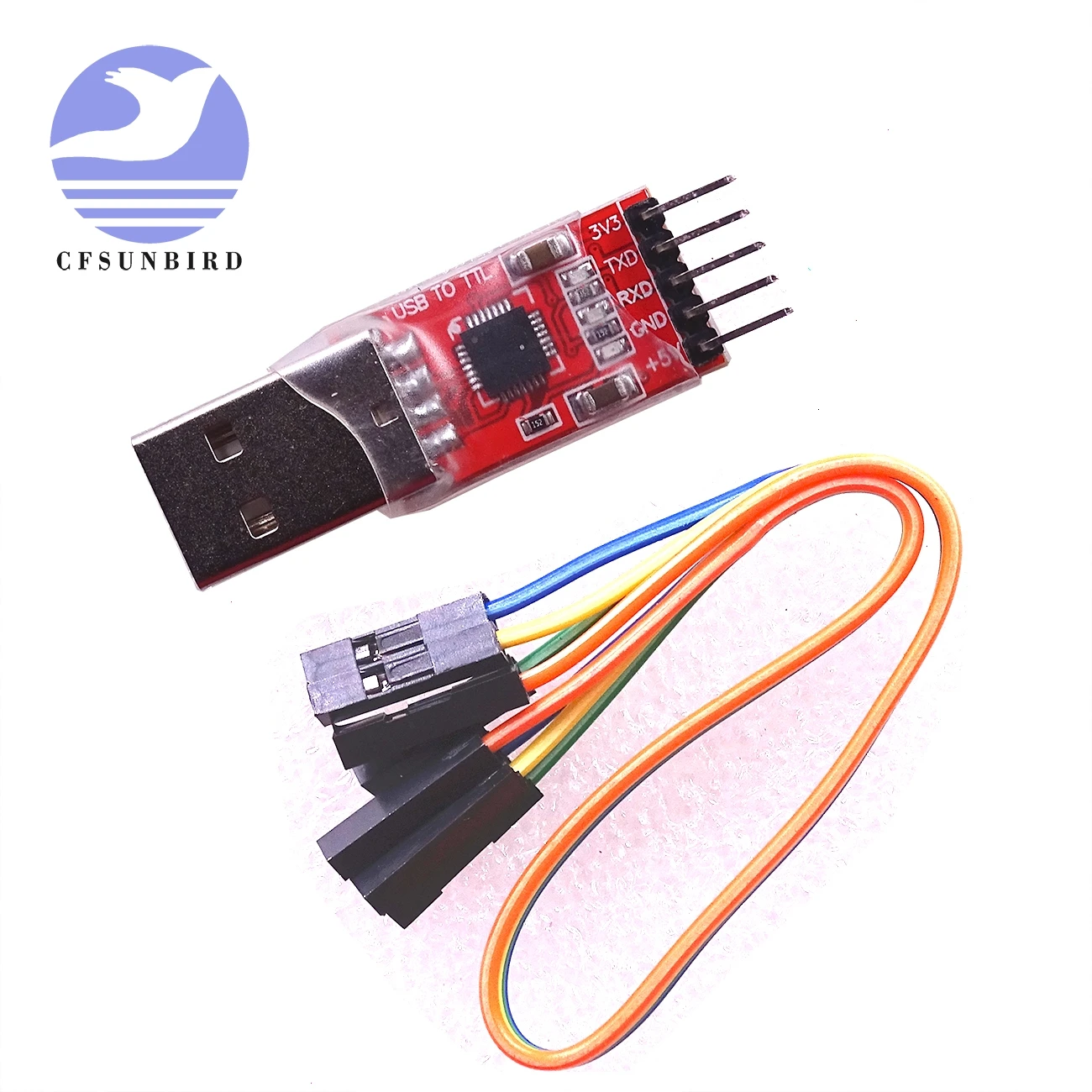 

1pcs CP2102 module USB to TTL serial UART STC download cable PL2303 Super Brush line upgrade(RED)