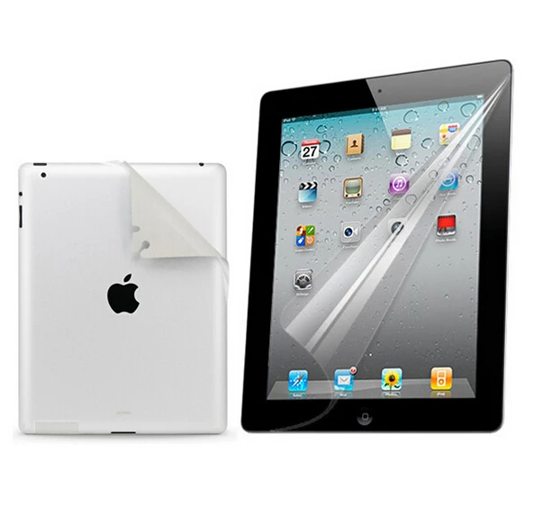 

For Apple iPad 2 3 4 iPad2 iPad3 New iPad4 9.7" Tablet New LCD Clear Full Body Films Front and Back Screen Protector Film Guards