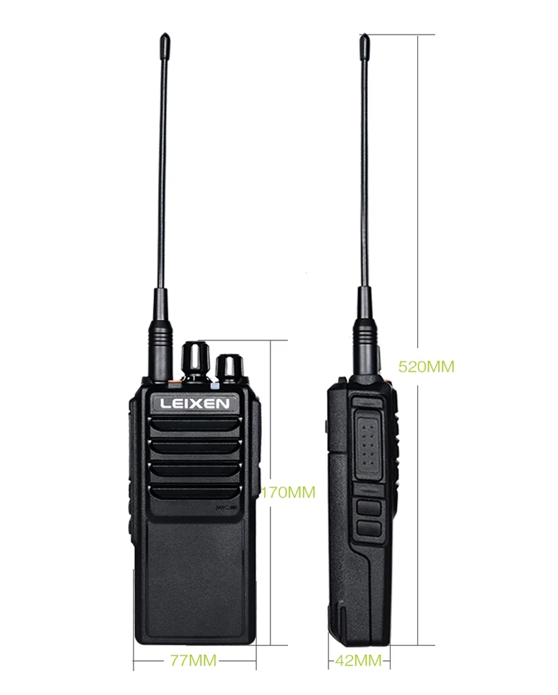 Высокая мощность LEIXEN VV-25 25 ватт дальний walkie talkie с 12,6 в 4000 мАч батарея