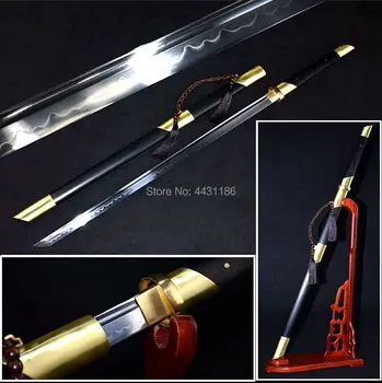 

Hand-Forging Very Sharp T10 Steel Clay Tempered Blade Full Tang Japanese Ninja Sword Katana Battle Ready Asian Straight Knife