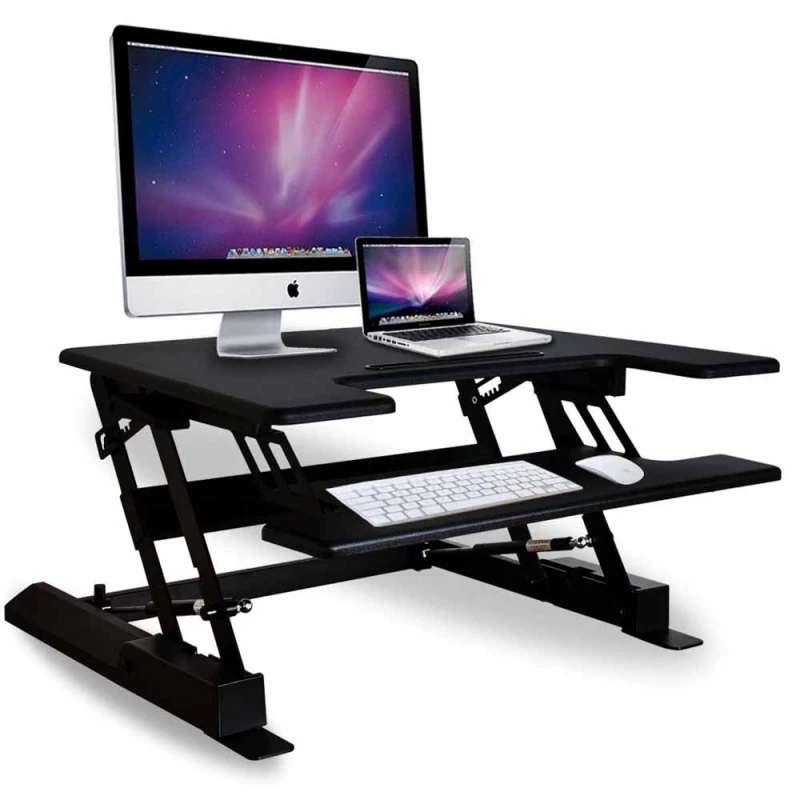 

Portable Simple Manual Sit-Stand Desktop Workstation Black