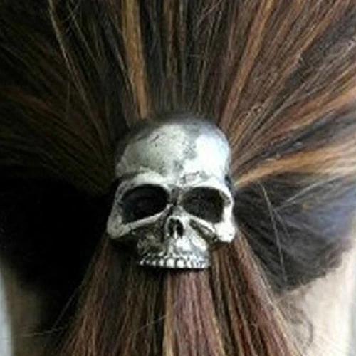 

Women's Punk Cool Hollow Skull Head Headband Head Piece Elastic Hair Band Rope
