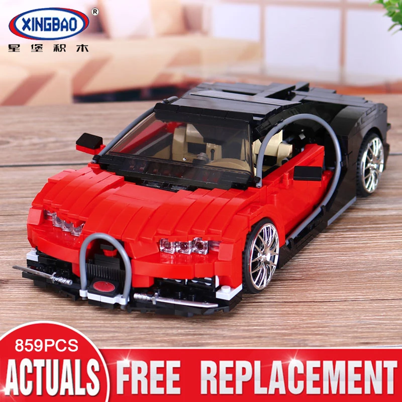 

XingBao 03009 Block 859Pcs Creative MOC Technic Series The Gallon Supercar Set Educational Building Blocks Bricks Toys Model