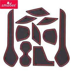 Smabee ворота Слот pad Ma для Nissan Leaf 2017-2018 Нескользящие коврики межкомнатные двери Pad/чашки коврики красный/белый/черный