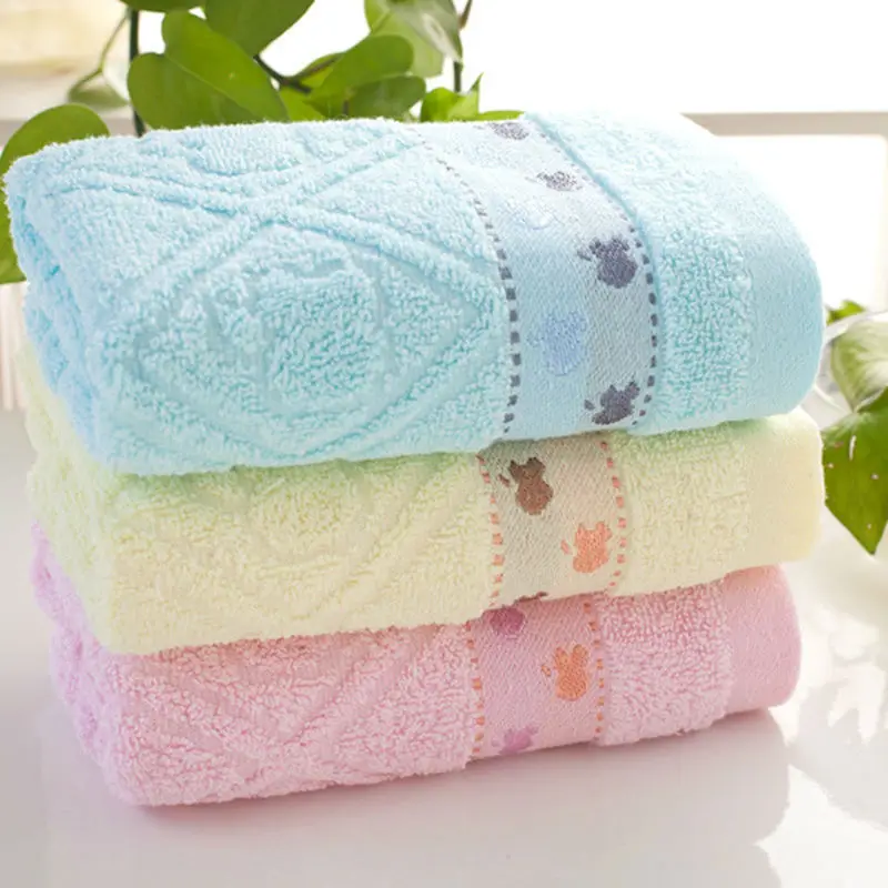 Simanfei 2017 New Brand Bath Towel Solid Soft Character Face Towels High Quality Candy Color Toallas 33cm*74cm 100g | Дом и сад