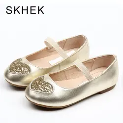 SKHEK обувь для детей для девочек Новая весна осень мода принцесса Бант танцевальная обувь натуральная кожа тонкие туфли для маленьких