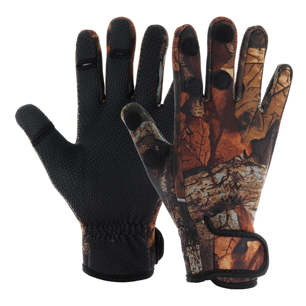Уличные Зимние перчатки для рыбалки, водонепроницаемые перчатки с тремя пальцами, противоскользящая альпинистская перчатка, перчатки для походов, кемпинга, верховой езды