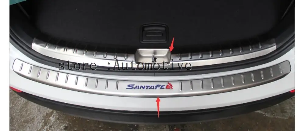 

Stainless Steel Inside Rear Bumper Sill Protector For Hyundai Santa Fe IX45 2013 2014 2015 2016 for HYUNDAI SANTA FE SPORT IX4