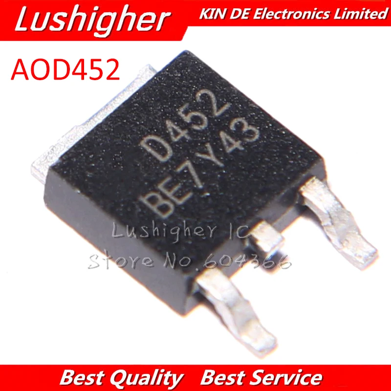 10個AOD452 TO252にD452 252 D452A新オリジナル|shipping free| - AliExpress