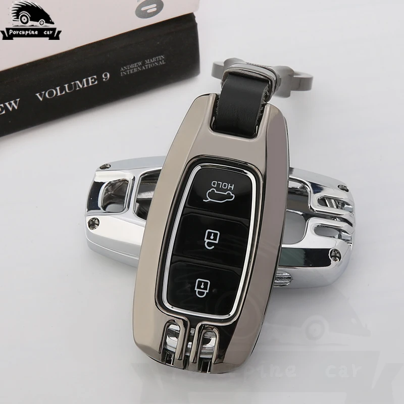Чехол для ключей автомобиля из цинкового сплава для hyundai i30 Ix35 Solaris Azera Elantra Grandeur Ig Accent Santa Fe Verna