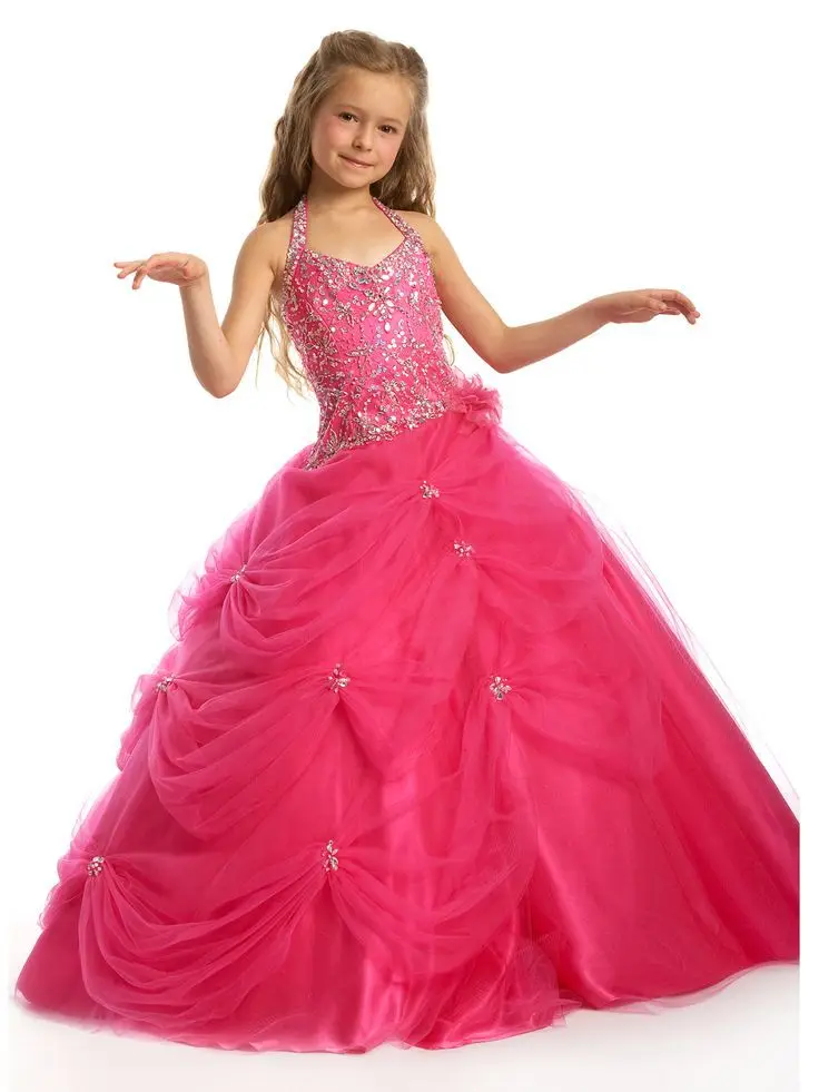 Buy Kids Beauty Pageant Dresses 2015 Sleeveless