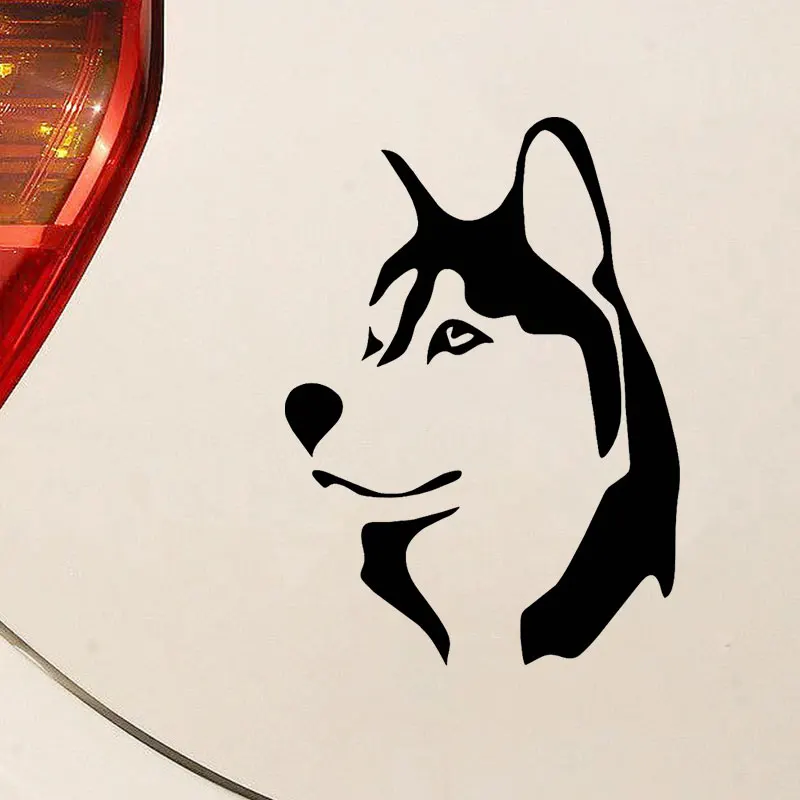

Cool Husky Car Sticker Funny Vinyl Car Wrap Window Dog Decal For Car Styling Automotive Products Animal Accessories Window Decor