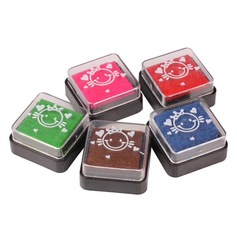 

5 Colors Stamp Ink Pad DIY Scrapbooking Colorful Foam Inkpad Stamp Sealing Decoration Kids Fingerprint Card Making Tool