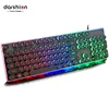 Steampunk Retro Gaming Keyboard Russian/English Layout Round Keycap Backlit USB Wired Glowing Metal Panel Crystal Border ► Photo 1/6