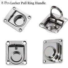 8 шт. морской лодки утопленный люк Потяните ручку из нержавеющей стали шкафчик в морском стиле флеш Лифт Кольцо 66*55 мм