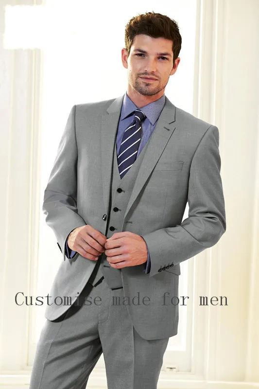 New 2017 Beige Men Suits Beach Wedding Tuxedos For Men Custom Made
